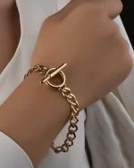 دستبند استیل اسپرت کارتیه با قفل تی - تصویر 12