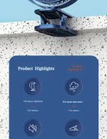 مینی پنکه شارژی گیره دار - تصویر 2