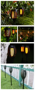 چراغ خورشیدی باغچه طرح شعله - تصویر 3