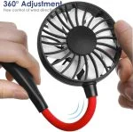 پنکه گردنی شارژی دارای LED - تصویر 3